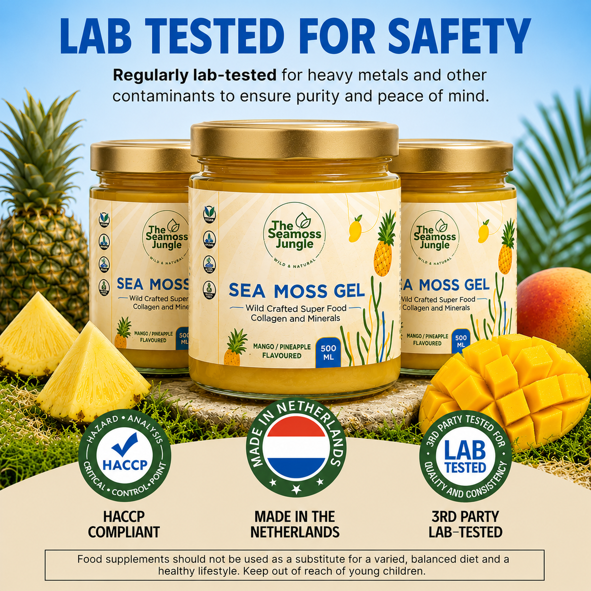 Sea Moss Gel – Mangue/Ananas - 500 ml