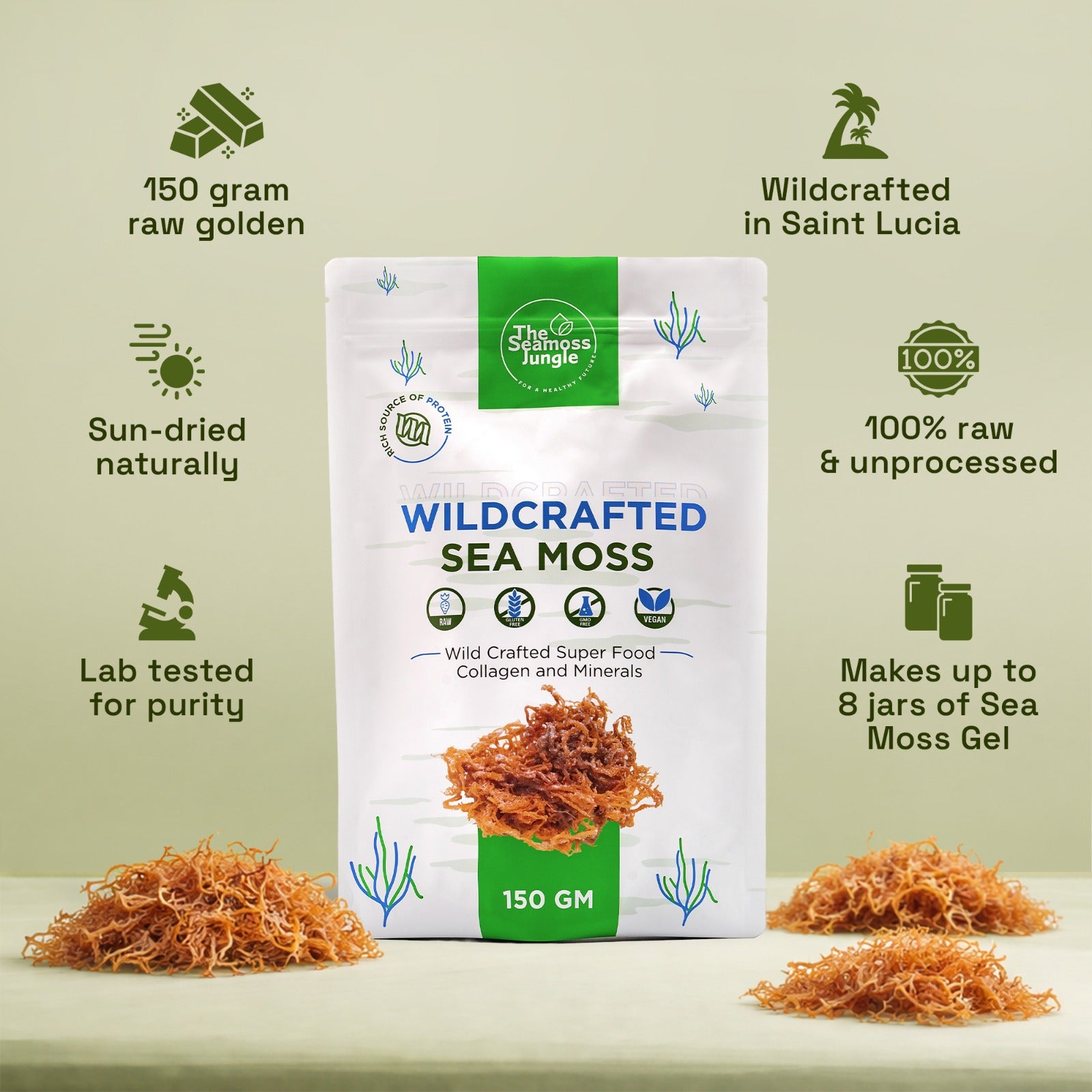 Sea Moss Sauvage - 150 Grammes