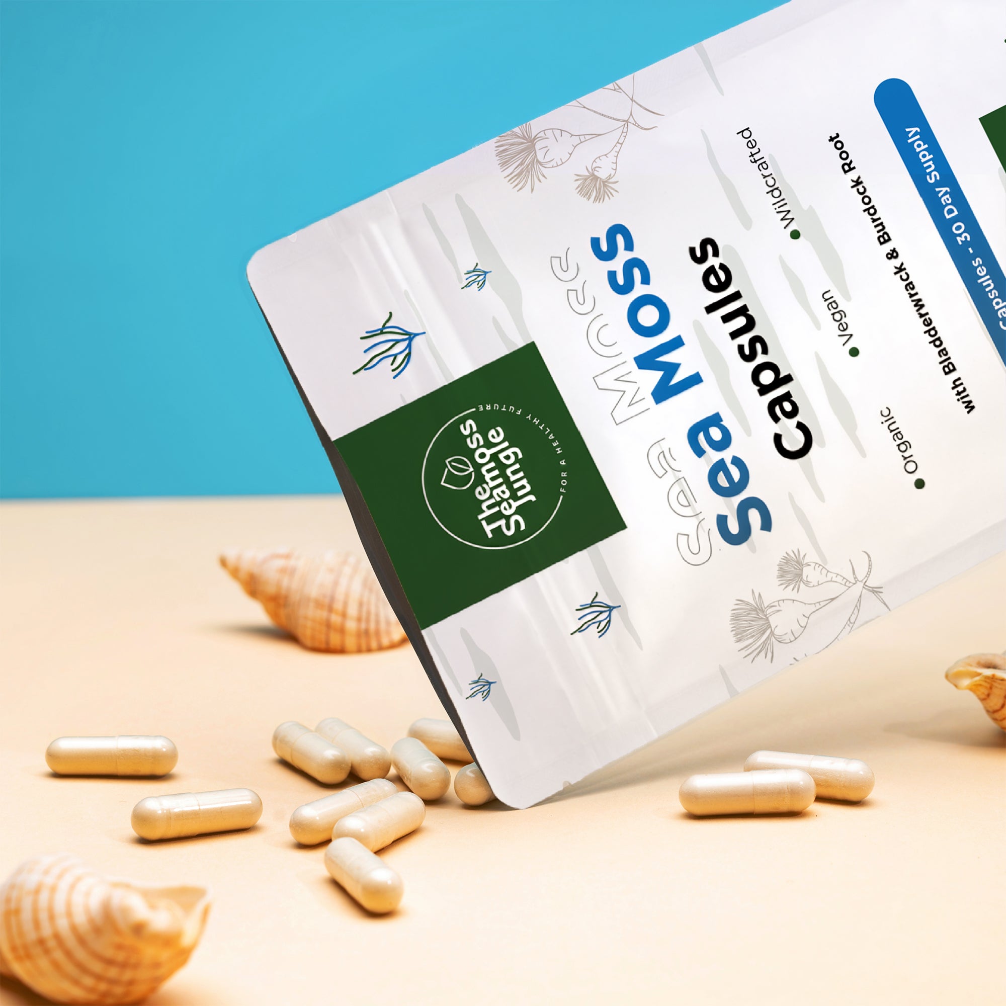 Gélules de Sea Moss avec Bladderwrack & Burdock Root