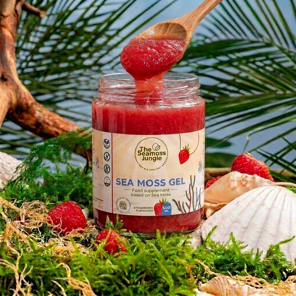 Sea Moss Gel – Fraise - 500 ml